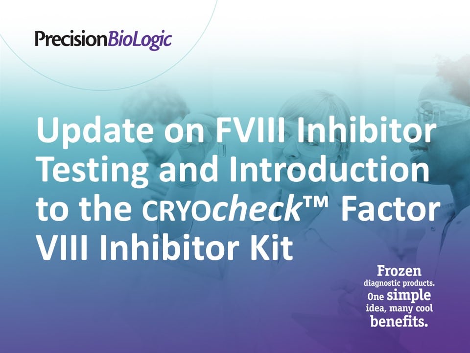 Factor VIII Inhibitor Kit - Precision BioLogic